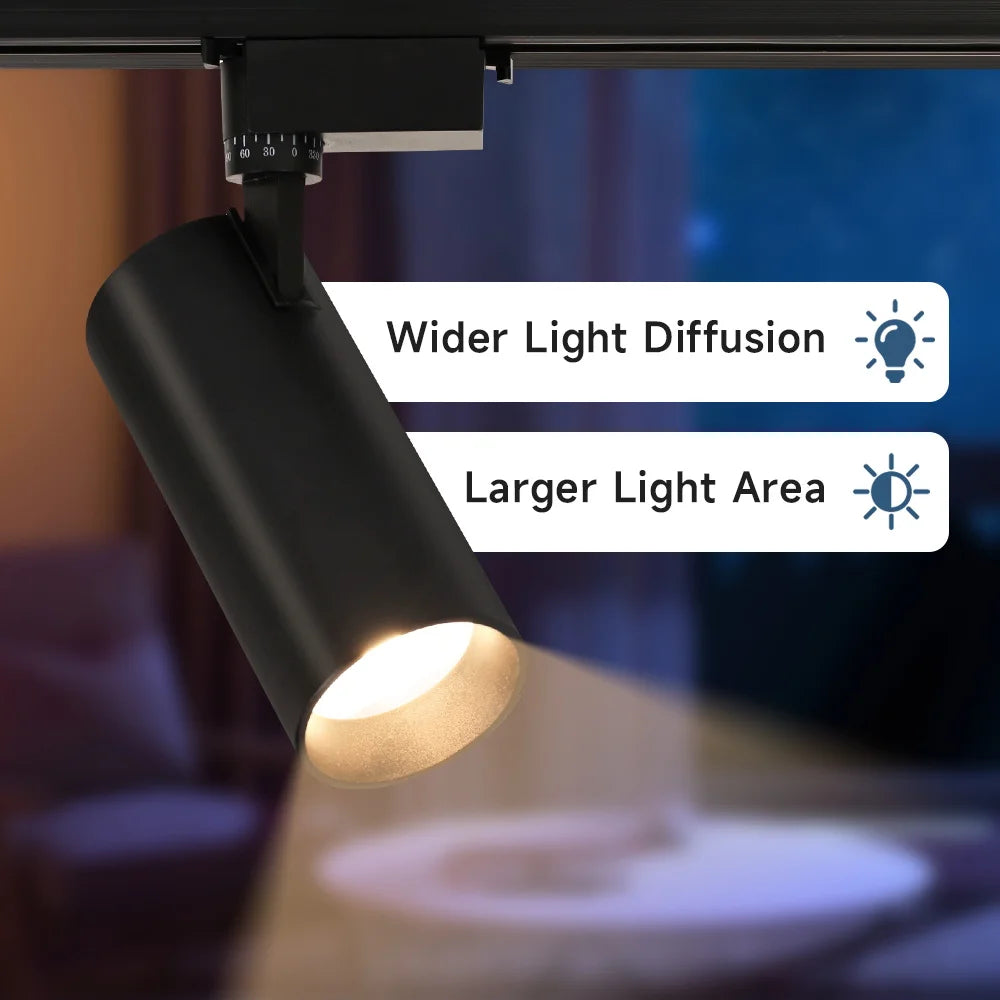 Full Set LED Track Lighting System - COB Ceiling Spotlights for Kitchen & Living Room