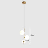 Nordic Modern Glass Ball LED Pendant Lights Brass/Black Bedroom Bedside Hanging Lamp for Living Room Home Decor Lighting Fixture