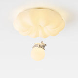 White Bear Cloud Ceiling Lights Children's Room Light Modern Cream Style Warm Boy Girl Bedroom Baby Room Ceiling Lamps