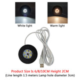 Black Round Solid Wood Luminous Base - LED Light Stand for Crystal Balls & Glass Ornaments