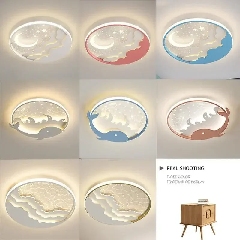Modern Children LED Ceiling Lamp for Lantern Nursery Bedroom Kids Room Lustre&#39;s Lampa Techno Para Quarto Home Decors Lighting