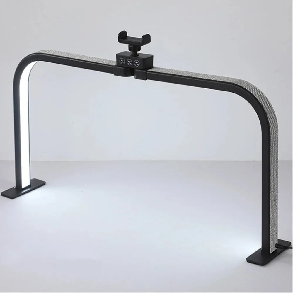 Half Moon U-shaped Nail Light for Desk Foldable Square Nail Tech Lamp 3000-6000K Dimmable Table Light bracket LED Nail Desk Lamp
