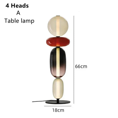 Italian Creative Colored Glass Designer LED Floor Light Living Room Bedroom Study Table Lamp Indoor Lighting Decors Candy Lights