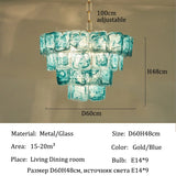 Luxury Murano Glass Ceiling Chandelier Pendant Light - Handcrafted Modern Hanging Lamp Fixture for Dining Room, Living Room & Home Interior Decor