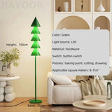 Janpanese Wabi-sabi Retro Art Creative Plated Atmosphere Green Tree Light LED Floor Lamp for Bedroom Home Decoration Chandelier