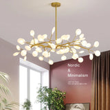 Modern Firefly Black Gold LED Chandelier for Living Room Lustre Bedroom Home Decor Indoor Light Minimalist Ceiling Pendant Lamp