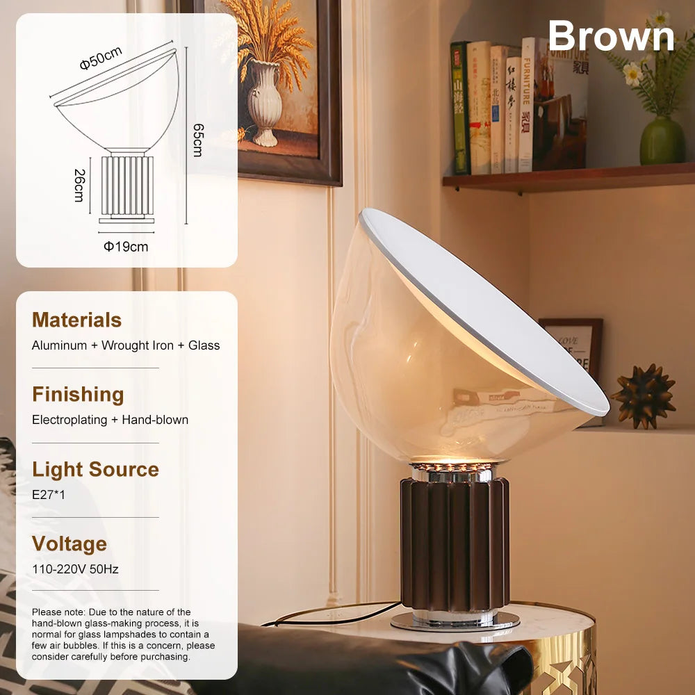 Italian Taccia LED Table Lamps for Bedroom Office Adjustable Modern Floor Lamps Living Room Decoration Indoor Lighting Fixture