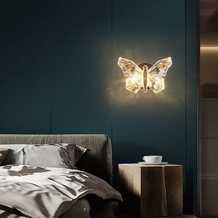 Modern Butterfly Wall Lamp Nordic LED Wall Light Sconces for Living Bedside Bedroom Hotel TV Home Decoration Lighting Fixture