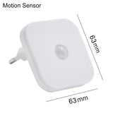 Night Light Motion Sensor With LED Light EU Plug Lamps Children Night Light Wireless Night Lamp For Bedside Table Bedroom