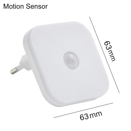 Night Light Motion Sensor With LED Light EU Plug Lamps Children Night Light Wireless Night Lamp For Bedside Table Bedroom