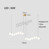 2025 Modern Magic Bean LED Ceiling Chandeliers All Copper White Ball Lustres Hanging Lights Home Decor Suspension Light Fixtures