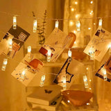 LED Photo Clip String Lights (10–40 LEDs) - Fairy Lights for Picture & Card Hanging