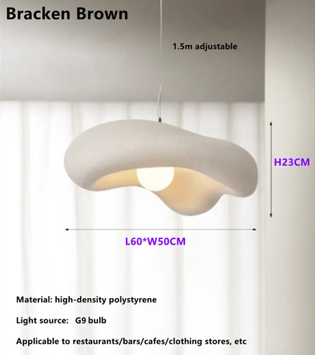 Nordic New Wabi-Sabi Cream Restaurant LED Chandelier Minimalist  Bedroom Bar Table Suspend Lamp Homestay Deco Cafe's Hanging Light