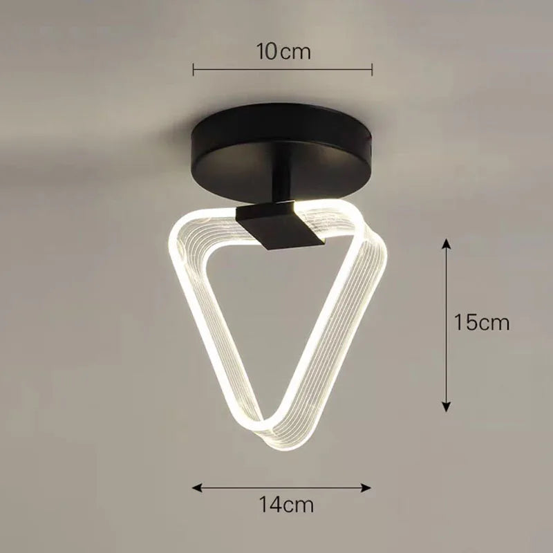 Modern LED Ceiling Lamp Creative Nordic Home Decors Lights For Living Room Corridor Hallway Aisle Cloakroom Black Gold Lutre