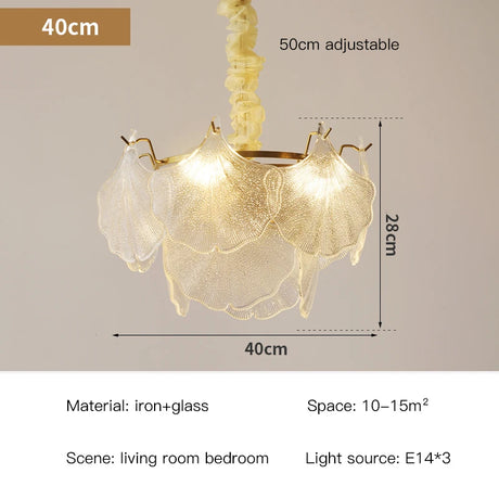 Modern French Style Glass Led Chandelier For Living Room Bedroom Dining Room Kitchen Art Romantic Design Pendant Light Fixtures