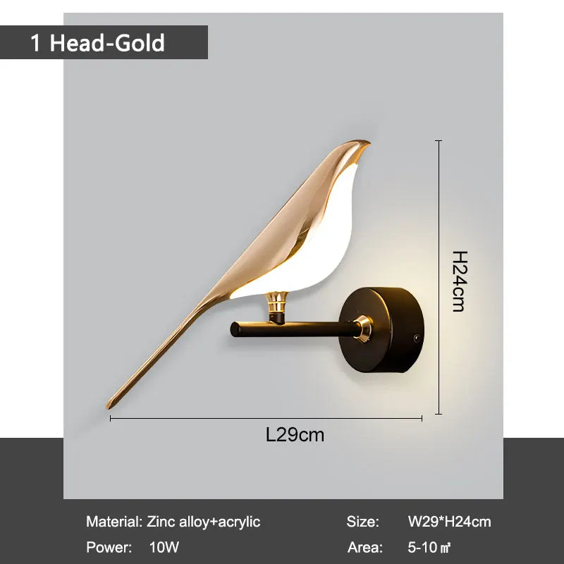LED Bird Pendant Lamps for Bedroom Living Room Indoor Lighting for Home Chandelier Hanging Lights for Corridor Aisle AC85-265V
