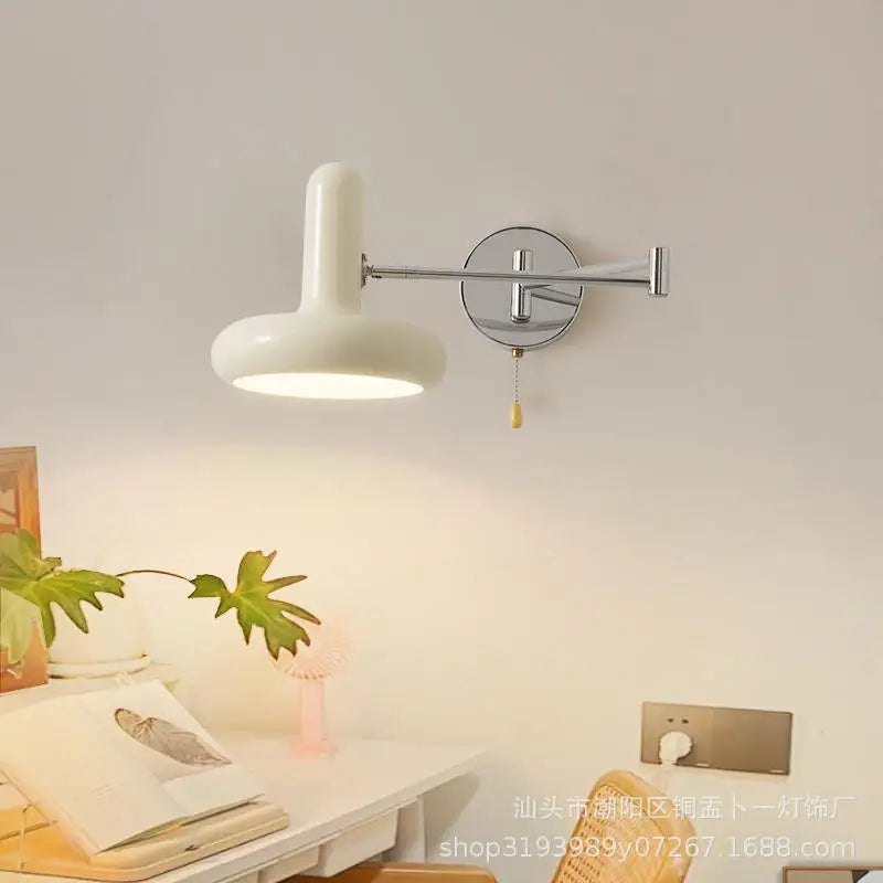 Rocker Arm Wall Lamp Bedroom Bedside Lamp Living Room Wall Lamp Nordic Creative Retractable Study Reading Lamp Wall Lamp