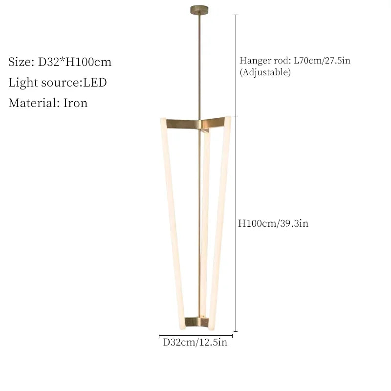 2026 Modern Minimalist LED Pendant Light - Long Dining Room Chandelier