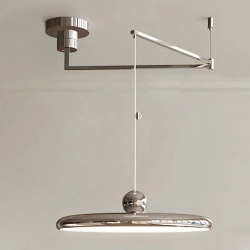 French Rocker arm Hanging Chandelier Light Fixture  Folding LED Colorful Pendant Lamp for Living Room Dining Room Bedroom