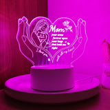 3D Creative Heart-Shaped Letter Night Light - Mother's Day Gift Lamp & Decorative Small LED Table Light for Mom