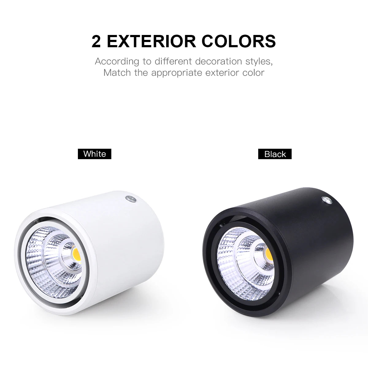 LED Ceiling Lamp 7W 12W Spotlight Aluminum COB Surface Mounted Spot Light AC85-265V Downlight for Kitchen Hallway Indoor Lightin