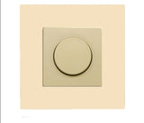 Mechanical Dimmer Switch Led Dimmable Wall Light Switches EU Standard Lamp Switch Brightness Adjustable Glass Frame 10A