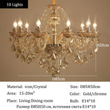 Luxury Living Room Decorate LED Ceiling Pendant Lights Indoor Hanging Lights Fixture Home Crystal Chandeliers Villa Lighting