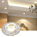 Recessed Led European Resin Lace Spotlights For Ceiling Interior Cob Home Decor 5W 7W 110V 220V Living Room Ivory Cow eye Lamp