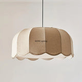 Japanese Fabric Pendant Light Nordic Wavy Lampshade Bedroom Restaurant Ceiling Chandelier Home Decor Hanging Lighting Fixtures