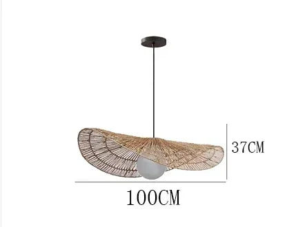 Rattan Pendant Lights Wabi-sabi Style Hand-woven Lamp Restaurant Home Decor Bedroom Living Room Creative Dining Room Chandeliers