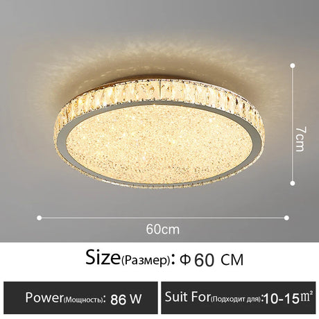 Modern Led Ceiling Lamps Luxury Home Decoration Crystal Lamp Indoor Bedroom Dining Living Room Gold Lusters' Lighting Fixtures