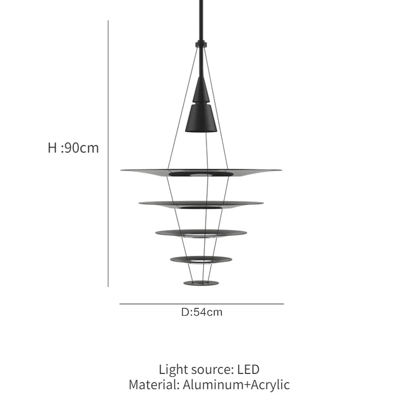 Denmark Louis Poulsen Enigma Pendant Lights Acrylic Slice Ripple Art Creative Lamps for Living Room Home Decoration Chandeliers