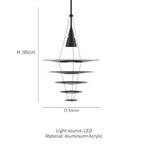 Denmark Louis Poulsen Enigma Pendant Lights Acrylic Slice Ripple Art Creative Lamps for Living Room Home Decoration Chandeliers