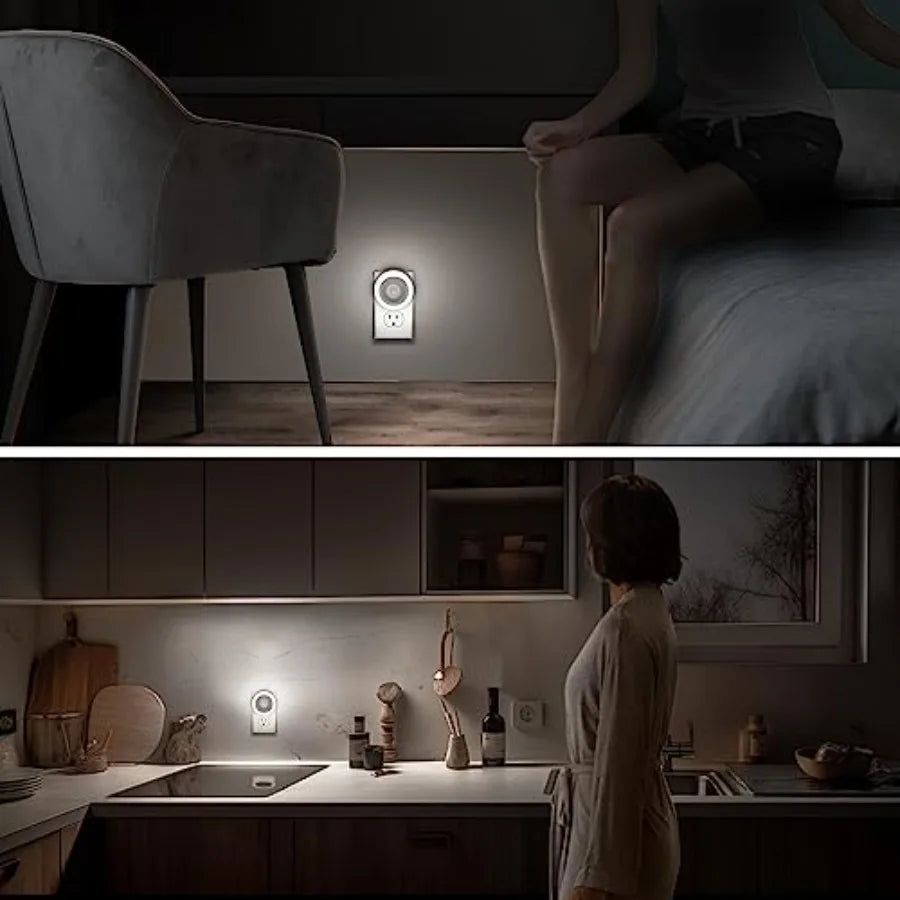Night, [2 Pack] Night Lights Plug into Wall, Auto On/Off Motion Activation Nightlight, Energy-Saving 0.6W LED, Daylight, Ideal
