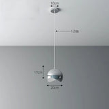 Nordic Plating Sliver Globe Ball Mirror Pendant Lights E27 Iron Hanging Lamp luxury Silver Brass Art Kitchen Hotel Pendant Lamp