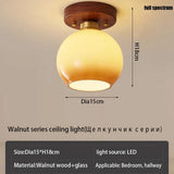 Home Lighting Walnut Copper LED Ceiling Light Corridor Living Room Light Interior Decoration Modern Ceiling Light Fixtures