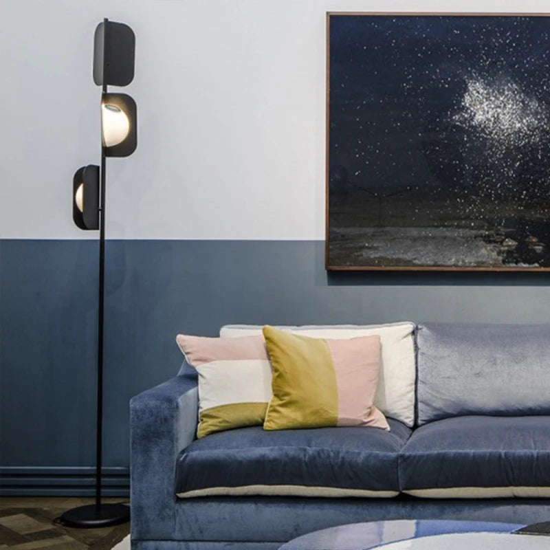 Nordic Minimalist Living Room Sofa Staircase Corner Light Dining Room Bedroom Decoration Long Pole Long Arm Marble G9 Floor Lamp