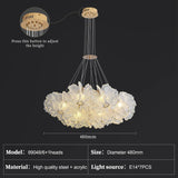 Nordic New Highend Acrylic Flower Pendant Lamp Living Room Restaurant Bedroom Villa Hotel Creative Chandelier Art Lighting Decor