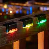 Warm White LED Solar Step Lamp Path Stair Outdoor Garden Lights Waterproof Balcony Light Decoration for Patio Stair Fence Light