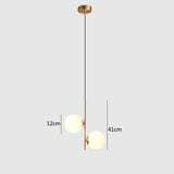 Nordic Modern Glass Ball LED Pendant Lights Brass/Black Bedroom Bedside Hanging Lamp for Living Room Home Decor Lighting Fixture