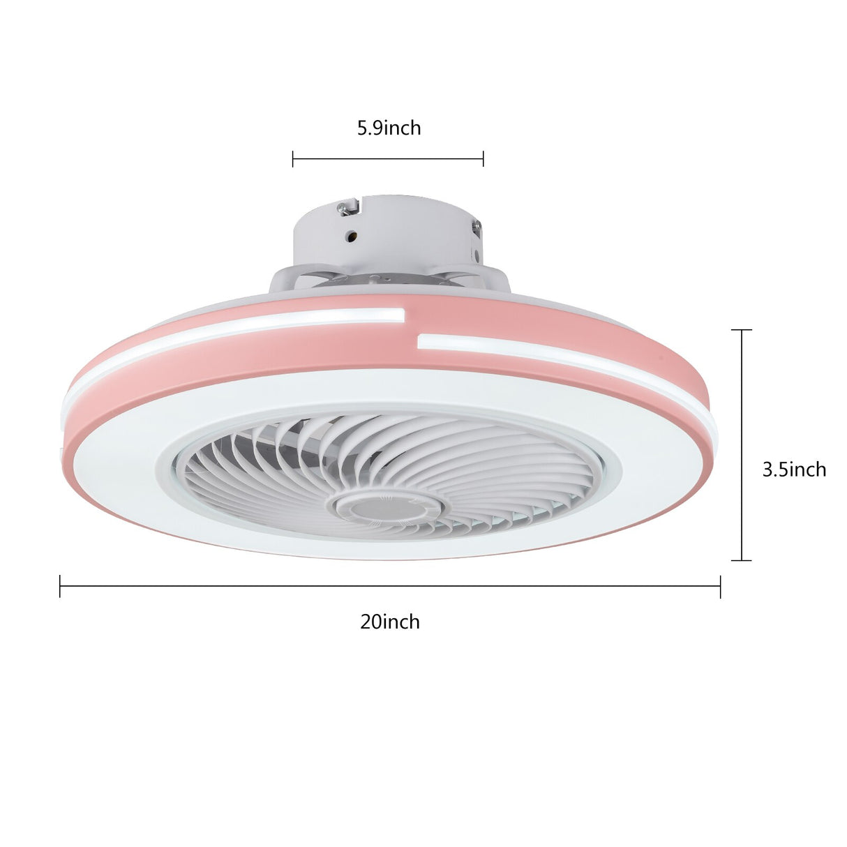 Modern Acrylic Ceiling Fan Light with Remote Control 3 LED Light Color + 3 Speed
