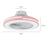 Modern Acrylic Ceiling Fan Light with Remote Control 3 LED Light Color + 3 Speed