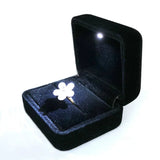 Luxury Velvet LED Light Ring Box - Luminous Jewelry Organizer for Proposal & Wedding
