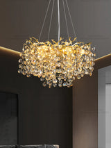 Modern Luxury LED Crystal Chandelier - Elegant Hanging Light for Living Room