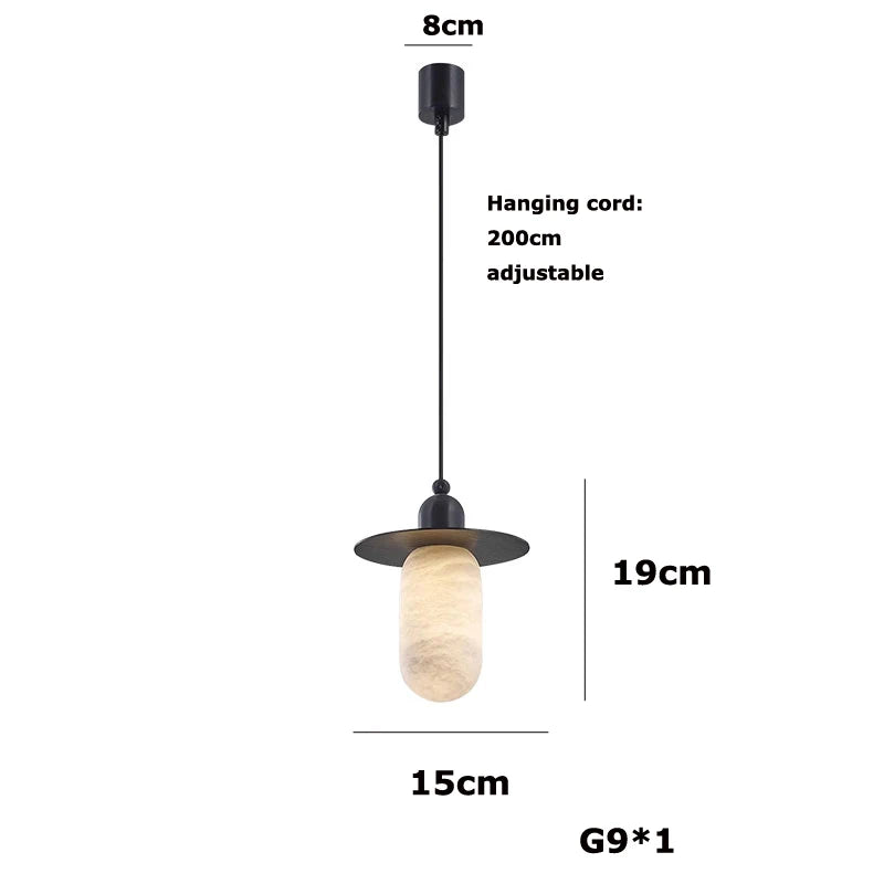 2026 Trendy Marble Joy LED Chandelier - Luxury Alabaster Pendant Light