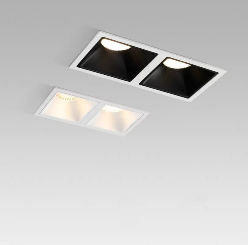 Recessed LED Ceiling Lamp 24W 10W Single/Double Head LED Spot lights COB Anti-Glare Downlight For Home Office Store Indoor