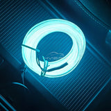 1M/2M/3M/5M Colour Car Interior Lighting LED Strip Auto Decoration Wire Rope Tube Line Flexible Neon Lights USB Drive Atmosphere