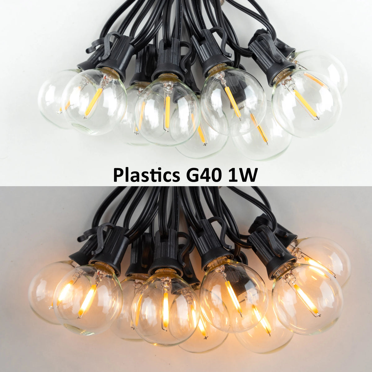 Plastics Connectable LED String Light Shatterproof E12 G40 ST38 IP44 Waterproof Garland Garden Fairy lights Wedding Decoration