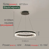 Nordic Creative Modern LED Chandelier Ceiling Dimmable Round Chandelier Living Room Dining Room Bedroom Glossy Lighting Fixtures