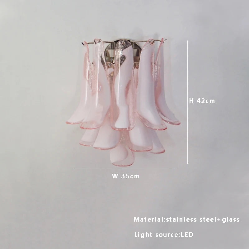 Pink White Large Ceiling Pendant Light Home-appliance High Ceiling Glass Hanging Lamp Lustres Foyer Lighting Extremely Expensive